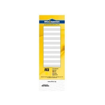 Office1 Етикет за класьор Superstore, 8 cm, 10 броя, Картон, 115 микрона, 100 g/m2, office1_1070280112