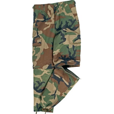 Nohavice Mil-tec US Zip-off BDU hose kids woodland