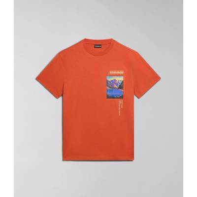 Napapijri Мъжка тениска s-canada orange burnt - xxl (np0a4hqma62)