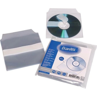 Bantex Samolepicí kapsa na CD s klopou - na CD / 25 ks