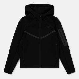 Nike Юношески суичър Nike Sportswear Tech Fleece Full-Zip Hoodie Juniors - Black