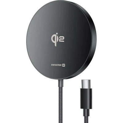 Swissten Bezdrátová nabíječka MagPuck Qi2, MagSafe - 1.5 m