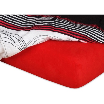 Dadka Jersey Prostěradlo červené 80x220x20