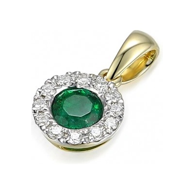 Gems diamantový přívěsek Lien kombinované zlato s brilianty a smaragdem 585 38 2 0289.2ZB0.0.00.HSI.606.23