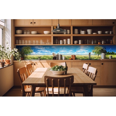 DIMEX ART Фототапет за кухня - дърво на поляната 420 x 60 см