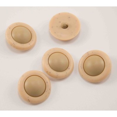 Gombík so spodným prišitím - béžový - priemer 2,7 cm