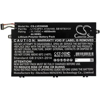 Cameron Sino Батерия за лаптоп LENOVO ThinkPad E14, ThinkPad E15, ThinkPad E480, ThinkPad E580 L17C3P51 LiPo 11.1V 4050 mAh CAMERON SINO (CS-LVE590NB)