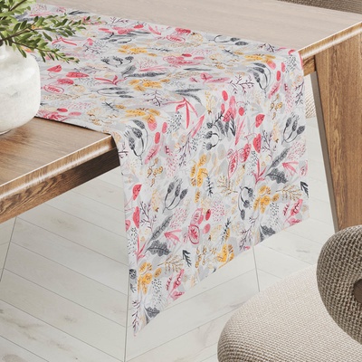 Biante Dekoračný behúň PML-087 Červeno-oranžové lístky 20x120 cm
