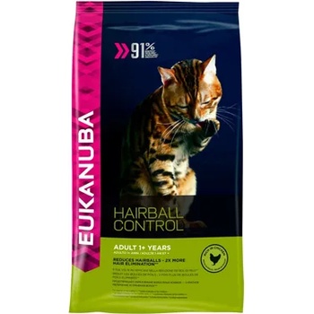 EUKANUBA Cat Adult Hairball - Indoor, подпомага преработката на космените топки 4кг