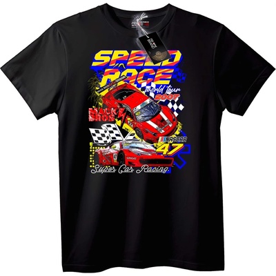 NOONEBRAND Тениска Speed Race NASCAR 47 - 2XL, White