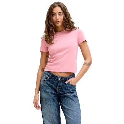 Тениска Jack & jones Gigi Rhinestone JJXX short sleeve T-shirt - Pink (Pink Nectar / Good Energy)