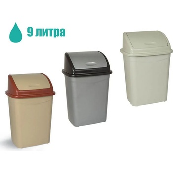 Image 1 of Ugurlar Plastik 9 л. кошче за боклук с люлеещ капак (1423)