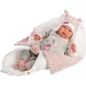 Llorens NEW BORN realistická bábätko so zvukmi a mäkkým látkovým telom 44 cm