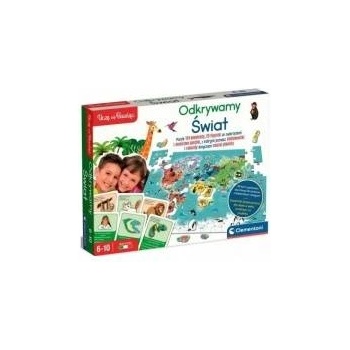 Clementoni Educational Game Puzzle & Quizzes: Animals Discover the World Play and Learn Polish Language Clementoni 50779