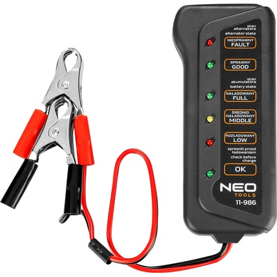 NEO TOOLS Тестер за акумулатори и зарядни устройства 12 v led 11-986 (11-986)