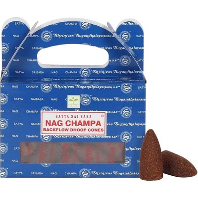 Ancient Wisdom Vonné kužely tekoucí dým Shrinivas Satya Nag Champa 24 ks – Zboží Dáma