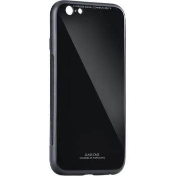 Samsung Силиконов калъф кейс със стъклен гръб за Samsung J6 Plus черен