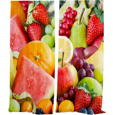 IMPAR Závěsy Ovoce,140 × 250 cm