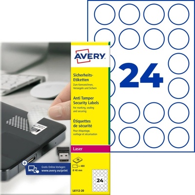 Avery Zweckform 20 listů, A4, bílé L6112-20