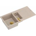 Quadron Вградена композитна мивка Quadron Unique Evan 156 бежово-златна 100x50 см (HQE510050U2_PVDG1_P2O) Мивка за вграждане