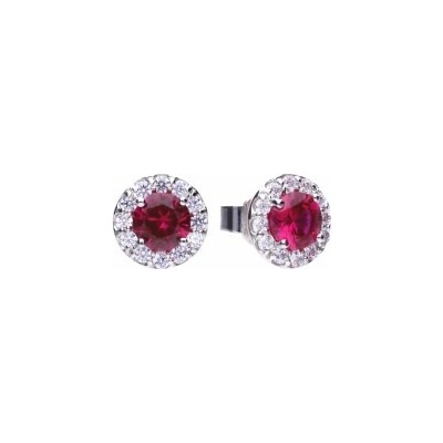 Diamonfire strieborné náušnice so syntetickými diamantmi E5654