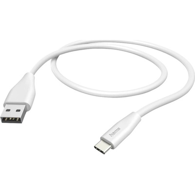 Hama Nabíjací kábel USB USB 2.0 USB-A zástrčka, USB-C ® zástrčka 1.50 m biela s USB 00201596; 00201596