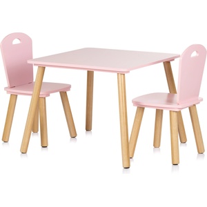 TOYS Комплект маса с два стола mdf розови (diwh02420323)