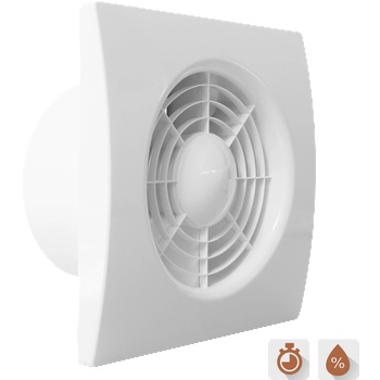 Aerauliqa Qs/ Ø100ht bb - Вентилатор за баня с клапа, сачмени лагери, таймер и датчик за влага (pqs0009q)