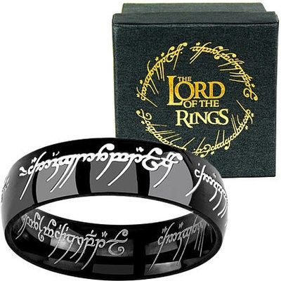 Silvego Černý prsten moci z Pána prstenů a Hobit z chirurgické oceli RRC5623