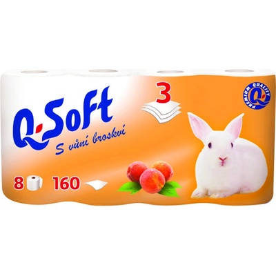 Q soft 3vr broskyňa 8ks