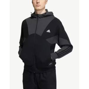 Adidas Casual Sports Hooded Splicing Black - magazinko