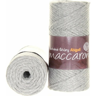 Maccaroni Abigail 3 mm světle šedá 1