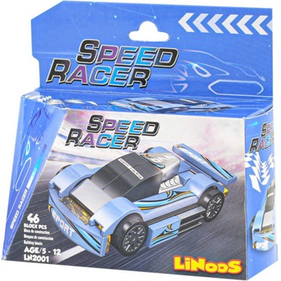 LiNooS auto sportovní na volný chod 46 ks