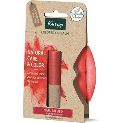 Kneipp Natural Colored Lip Balm Red Farebný balzam na pery 3,5 g