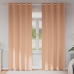 Pure Line Home Плътни завеси в цвят пастелен корал с метални халки, 2 бр. , 140 x 225 см
