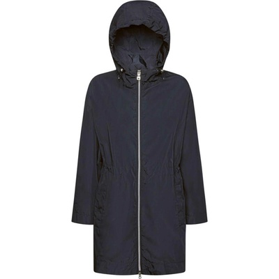 Geox W Bulmya long parka fake mem tmavo modrá