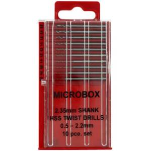 Shesto Свредла Modelcraft HSS 0.5-2.2mm с опашка 2.35mm (комплект 10бр)