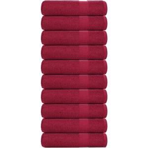 vidaXL Кърпи за душ FROGN 10 бр. бордо 70x140 см 360 г/м2 (136739)