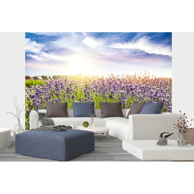 DIMEX ART Самозалепваща се флизелинова фототапета лавандулово поле 375 x 250 см