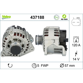 Alternátor VALEO 437188