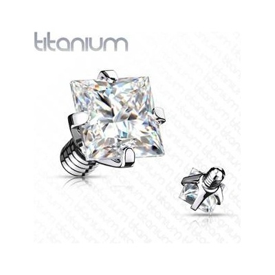 Šperky4U náhradní kamínek k dermálu titan čirá TIT1086-04C