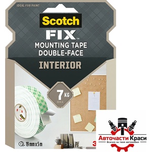 Paolo Двойнолепящо тиксо 3M Scotch FIX 19мм х 5м до 7кг Интериор (29125) - avtochastikrasi