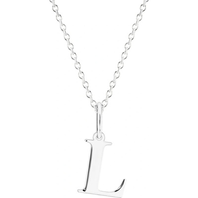 Gemmax Řetízek s písmenem „L“ bílé zlato GUSWN-43531-25841