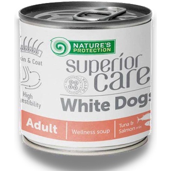 Nature's Protection Wellness Soup for White Coat Dogs With Tuna & Salmon 140ml