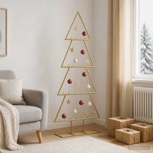 vidaXL Метална коледна елха със стойка KUOPIO 125 см Стомана Златист (42053818)