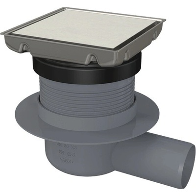 Alcadrain Podlahová výpusť 13x13 cm Smart bočná, nerezová oceľ APV140S
