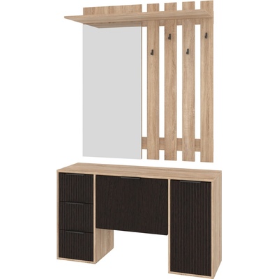 Slevadoma Předsíňová stěna ALIYA MDF dub sonoma + wenge