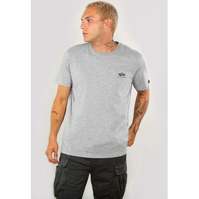 Alpha Industries tričko BASIC T Small Logo šedé