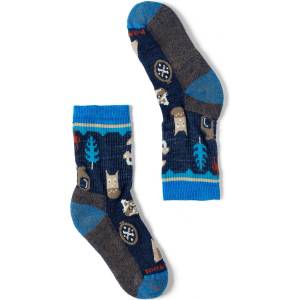 Smartwool Детски туристически чорапи Smartwool Kid's Hike Light Cushion Critter Cache Crew Socks Walking socks - Deep Navy - размер 29-32 (EU) (207-1997-0112)