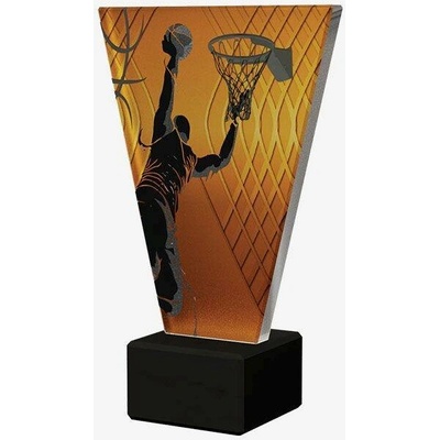 Designová skleněná trofej Basketbal Výška: 15 cm Průměr: 1 cm